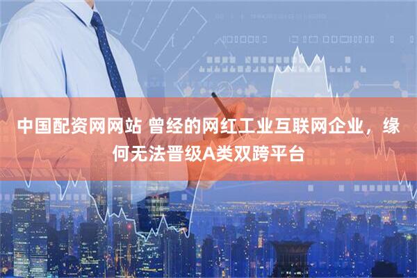 中国配资网网站 曾经的网红工业互联网企业，缘何无法晋级A类双跨平台